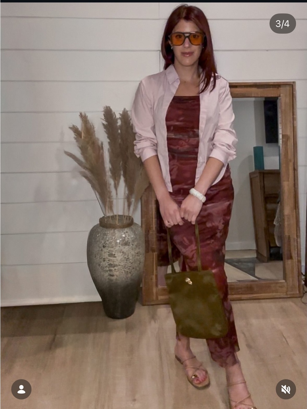 Express Pale Pink Collared Button-Down - Picture 4 of 9